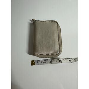 NWT champagne light gold Kipling small zip-around bi-fold compartment wallet